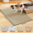 thumbnail image 5 of Jumbo Cat Litter Mat, 46x26 Inches Double Layer Honeycomb Litter Trapping Mat, Non Slip Waterproof Urine Proof Extra Large Cat Litter Box Mat, Kitten Supplies and Essentials, XXL, Beige, 5 of 5
