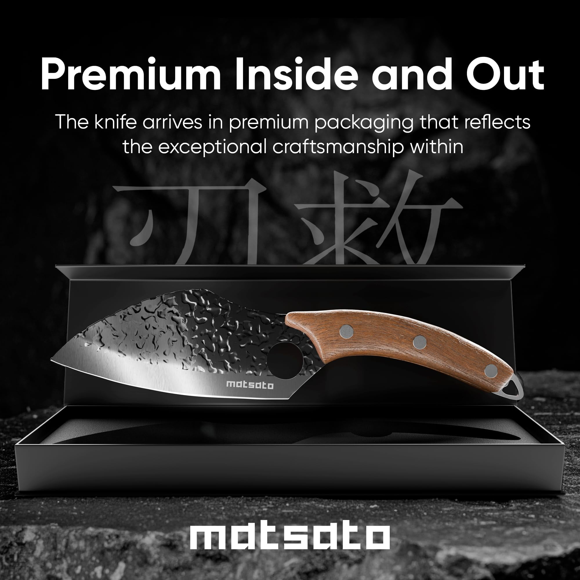 Matsato Chef Knife -  4.53 inches Japanese Steel Chefs Knife for Meat & Vegetables