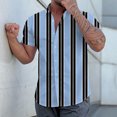thumbnail image 2 of Camisas De Franela Para Hombre Hombres manga corta primavera verano casual impreso camisas top blusa camisas (Blue, S), 2 of 5