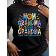 thumbnail image 1 of Women's T-Shirt, "Great Grandma" Letter Print, Casual Short Sleeve, Round Neck, Knit, Stretch Fabric, All-Season, Pullover Top, Geometric Pattern, Fashionable Clothing Tee For Adult, Men, Women, Teen, 1 of 6