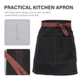 thumbnail image 4 of GETAJGHSD 1Pc Simple Black Cooking Apron Half-Length Home Apron Breathable Polyester Material, 4 of 6