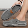 thumbnail image 5 of Mens Casual Anti Slip Loafers Hiking Outdoor Canvas Flat Shoes Breathable Comfortable Soft Bottom Driving Shoes Gray 9.5 US, 5 of 7