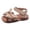 Khaki, variant on Tigivemen Little Girls Strappy Summer Sandals with Bow Fashion Open Toe Beach Shoes Cute Dress Sandal Black Size 11