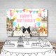 thumbnail image 4 of Fondo de fiesta de animales para niños, decoración de fiesta de cumpleaños con temática de gato y perro, Pancarta, accesorios de fotografía, 4 of 5