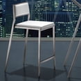 thumbnail image 5 of Maklaine Metal 35.8''H x 18.1''W x 25.7''D White Counter Chair (Set of 2), 5 of 6