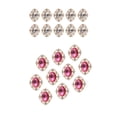 thumbnail image 1 of Abbracc 20pcs DIY Round Rhinestone Buttons Embellishments for Sewing Dress Scrapbook Pink Clear, 1 of 9