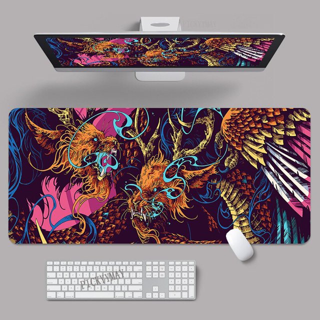 Alfombrillas de ratón Dragon Element Art para Gaming, alfombrilla grande de goma para Gamer, diseño de escritorio para regalo, 400x900 LIUWENJING unisex