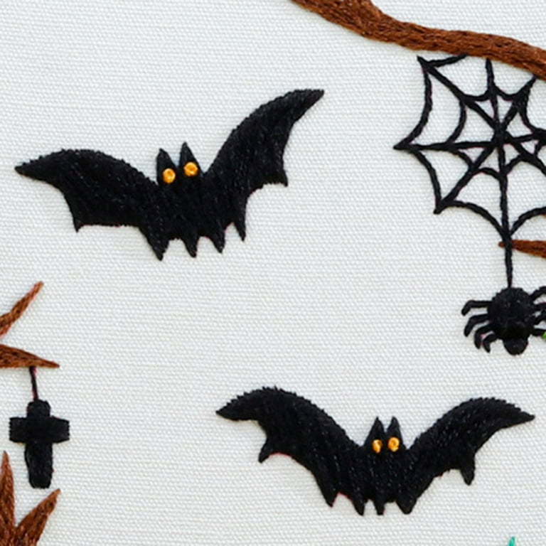 Halloween Bat Pattern Gilding Black Mesh Fabric For Sewing Costume