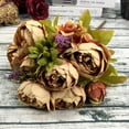 thumbnail image 4 of SeekLGT Real Touch Silk Peony Bouquet Large Artificial Peony Flowers with Bendable Stems for Wedding Bridal Home Vase Valentine Spring Decor, 4 of 4