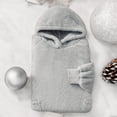 thumbnail image 5 of Cozy Comfort Wearable Blanket Hoodie Gifts for Women - Cozy Sherpa Hoodie Blanket Men, Warm Hooded Blanket Sweatshirt with Pockets for Adults, Grey, 5 of 6
