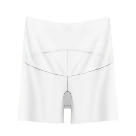 Audhol Underwear for Women Maternity Trousers Large Size Ice Silk Summer Thin Models High Waisted Belly Support Anti Glare Lady Seamless Ice Silk Panties Breathable White 2XL