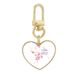 thumbnail image 1 of Carousel Windll Lollipop Watercolor Painting Gold Heart Keychain Metal Keyring Holder, 1 of 3