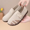 thumbnail image 2 of YOUYEDIAN Loafers for Women Fashion Belt Design Breathable Comfy Versatile Soft Flats Casual Slip On Platform Walking Shoes, 2 of 5