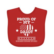 Inktastic Military Daddy Red Friday Deployed Boys or Girls Baby Bib