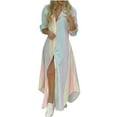 thumbnail image 1 of Vestido Largo Estampado de Manga Larga Con Cuello Alto Informal Para Mujer Odeerbi  ODB115996, 1 of 6