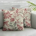 thumbnail image 3 of Creowell Spring Pink Easter Pillow Covers Rabbit Bunny Floral Leaf Butterfly Botanical Plants Print Decorative Throw Pillows Seasonal Pillow Cases Couch Bed Sofa Decor, 3 of 5