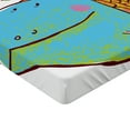 thumbnail image 2 of Ambesonne Fish Fitted Sheet, Funny Cartoon Illustration, Twin XL Size, Multicolor, 2 of 3