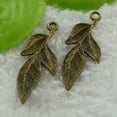 thumbnail image 2 of K-KED 140 pcs bronze plated leaves charms pendant 40x17mm B1229, 2 of 2