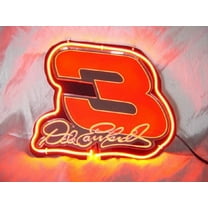 Queen Sense 14" Nascars Dale Earnhardts #3 3D Carved Neon Sign Acrylic Wall Decor Artwork Man Cave Pub Bar Handmade Neon Light WAC035