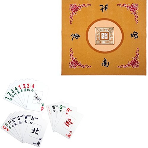 mstechcorp american mahjong 31.5" table cover slip resistant western mah jongg game / poker