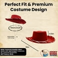 thumbnail image 3 of Nicky Bigs Novelties Adult Red Western Cowboy Hat Costume Accessory, 3 of 8
