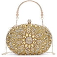 thumbnail image 1 of LHSHID Women Rhinestone Evening Clutch Purse Bag Bling Glitter Sparkly Diamond Tote Bag Crystal Wedding Party Bag, 1 of 8