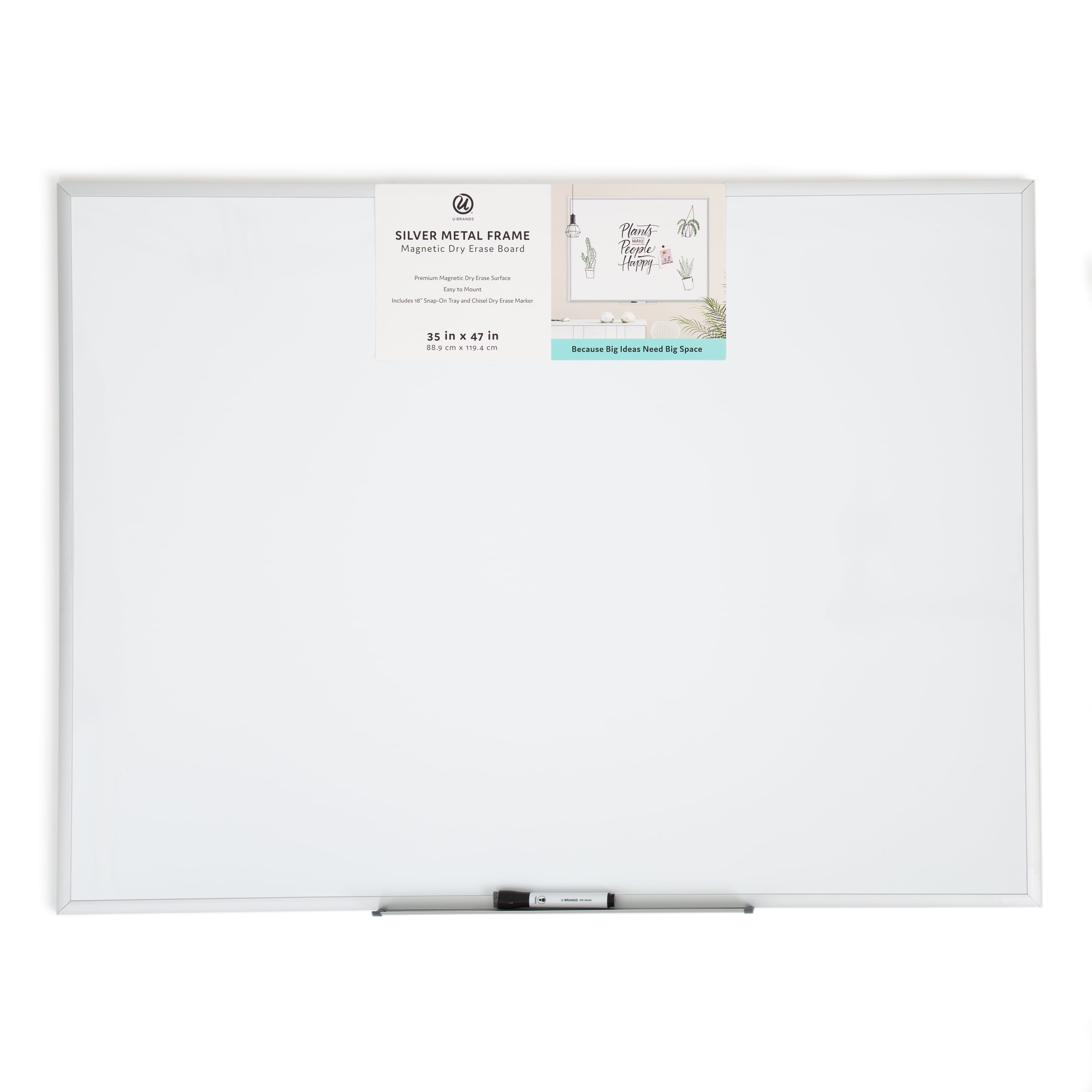 U Brands Dry Erase Board Kit, 35" x 47", Whiteboards, 5872U