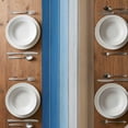 thumbnail image 4 of Blue Brown Short Table Runner 60 Inches Long,Gradient Wood Grain Farmhouse Country Cotton Linen Table Runners Dresser Scarves,Fabric Tabletop Scarf Furniture Cover for Home Dinner Party Decor 13"x60", 4 of 8