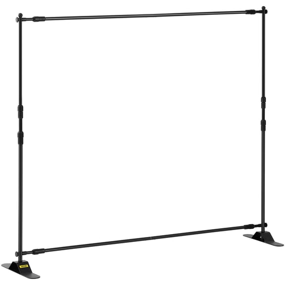 10 x 8 Ft Backdrop Banner Stand Adjustable Height and Width Newest Step and Repeat for Trade Show Wall Exhibitor Photo Booth Background,