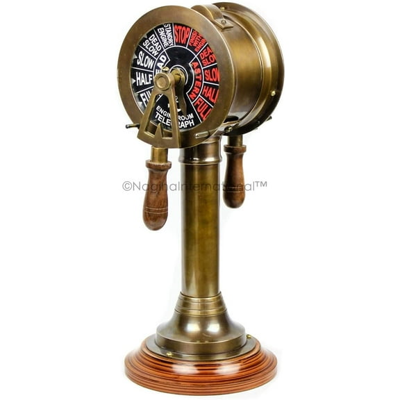 Engine Order Telegraph Chadburn Nautical Maritime Home Decor Accent & Collectible Figurines with Functional Bell | Gifts & Decor | Nagina International (14 Inches, Brass Antique)
