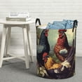 thumbnail image 6 of Chicken Vintage Colorful Hens Foldable Laundry Hamper with Handle Storage Basket for Clothes Toys & Organizing, 6 of 6
