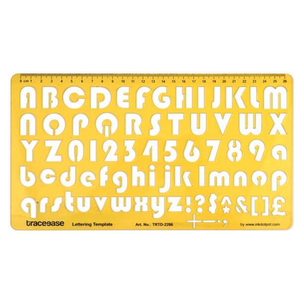 Traceease Upper & Lower Case English Alphabet Number Drafting Tools
