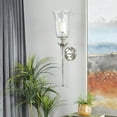 thumbnail image 2 of DecMode Silver Aluminum Metal Wall Sconce with Glass Holder, 2 of 7