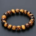 thumbnail image 3 of EOEMY Tiger Eye Bracelet For Men Women Handmade Natural Stone Tiger Eye Beads Bracelet-Red Agate(8mm), 3 of 9