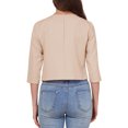 thumbnail image 3 of INSPIRE CHIC Blazers for Women's Open Front 3/4 Sleeve Crew Neck Work Office Suit Jackets Blazer XS Khaki, 3 of 6