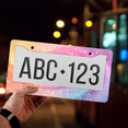 thumbnail image 4 of 1 Pcs Colorful Sparkling License Plate Frame, License Plate Cover for Car Decorative Parts, Aluminum License Plate Bracket Holder Rust-Proof Weather-Proof for US Standard Car, 4 of 9