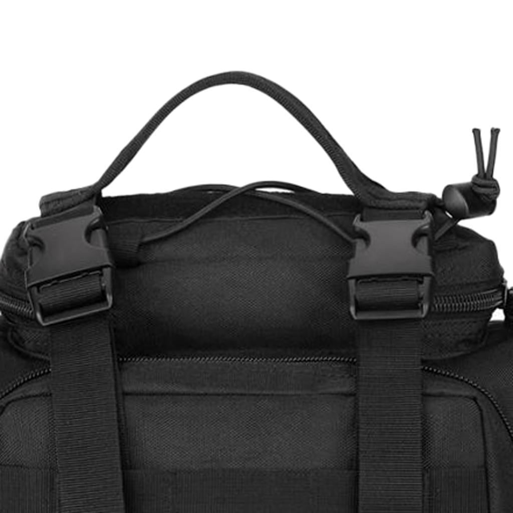 Dualoai Outdoor Molle Waist Bag Waterproof SLR Cameras Waist Fanny Pack Belt Bum Bag Black