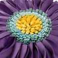 thumbnail image 5 of JWH 3D Handmade Round Decorative Soft Velvet Flower Throw Pillows for Bedroom Couch Bed Decor 12inch Deep Lavender, 5 of 7