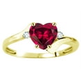 thumbnail image 2 of Original Star K� Heart Shape 6mm Created Ruby bypass Ring, 2 of 9