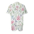 thumbnail image 5 of Ensembles d'Entraînement pour Femmes 2 Pcs Mode pour Femmes Blouse à Col Rond Hauts à Manches Courtes Shorts Ensembles de Tenue Décontractée Ensembles de Détente d'Été pour Femmes en Liquidation, 5 of 5