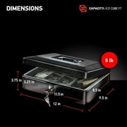 SentrySafe CB-12 Cash Box with Money Tray, 0.21 cu. ft.