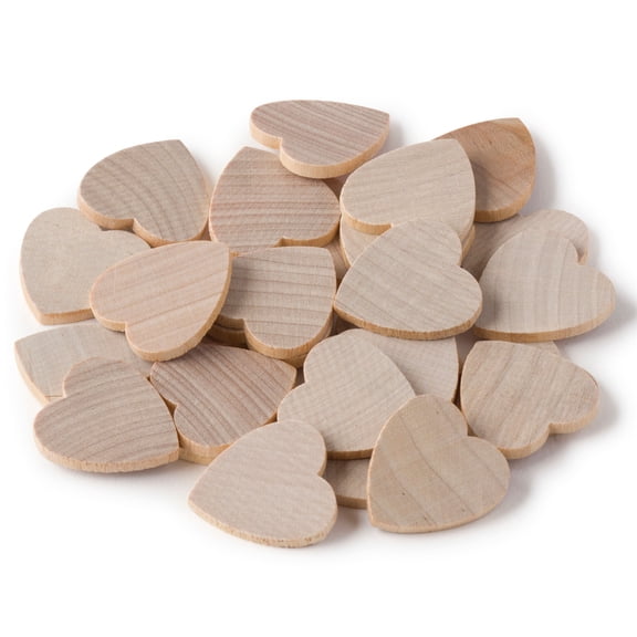 6 Packs: 28 ct. (168 total) Wood Hearts by Make Market