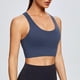 thumbnail image 5 of Ropa interior deportiva de alto impacto para mujer, ropa interior deportiva para correr con tiras cruzadas en la espalda, ropa interior con copas desmontables - Azul marino, 5 of 5