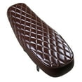 thumbnail image 2 of Motorcycle Seat Comfortable Flat Saddle Seat Saddle Made of Synthetic Leather, Length, 2 of 8
