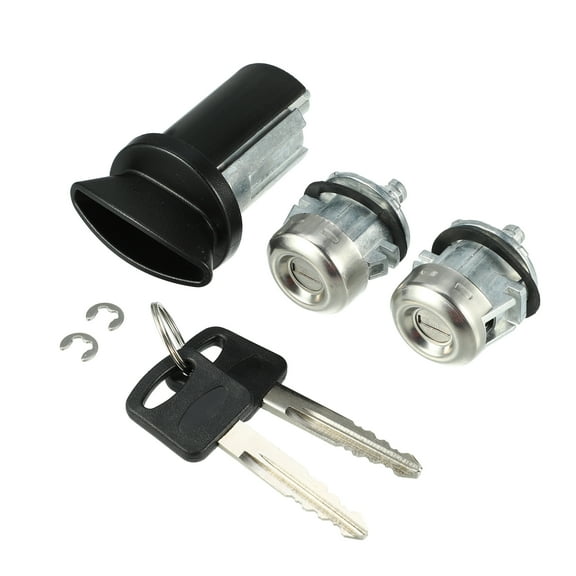 Unique Bargains 1 Set Ignition Lock Cylinder Switch Assembly Fit for Ford F-150 1997-2003 No.1L3Z11582A/7C3Z1521990A Black