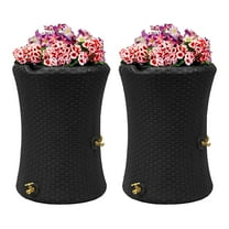 Good Ideas Impressions 50-Gallon Nantucket Rain Saver, Black (2 Pack)
