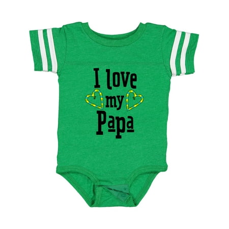 

Inktastic I Love My Papa- Hearts Gift Baby Boy or Baby Girl Bodysuit