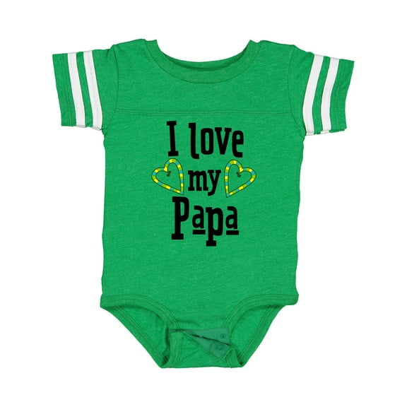 Inktastic I Love My Papa- Hearts Boys or Girls Baby Bodysuit
