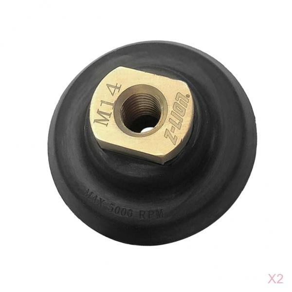 2 almohadillas de respaldo de goma de 5 "/ almohadilla de respaldo de goma para pulido en húmedo de mostrador - Arbor 5/8" 11 Zulema Almohadillas de respaldo semi rígidas