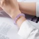 thumbnail image 2 of Pulsera redonda de amatista y calcedonia blanca para mujer de 9 mm, 2 of 2